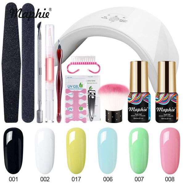 nail art kits maphie 20pcs/lot 36w led lamp gel polish set soak off 6 colors uv tools smart sensor
nail art kits maphie 20pcs/lot 36w led lamp gel polish set soak off 6 colors uv tools smart sensor