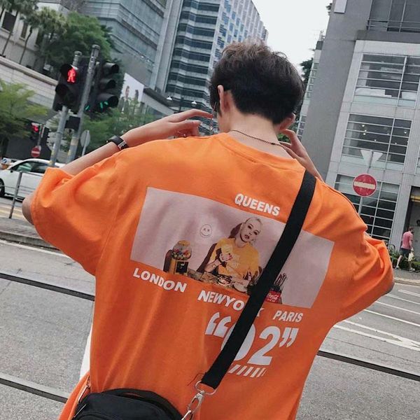 men's t-shirts fashion harajuku 2021 summer t shirt hip-hop trend five-point sleeve loose short couple wild clothes casual men women t-, White;black
men's t-shirts fashion harajuku 2021 summer t shirt hip-hop trend five-point sleeve loose short couple wild clothes casual men women t-, White;black