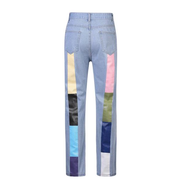 european and american personality printed loose straight leg jeans high waist casual trousers women's, Blue
european and american personality printed loose straight leg jeans high waist casual trousers women's, Blue