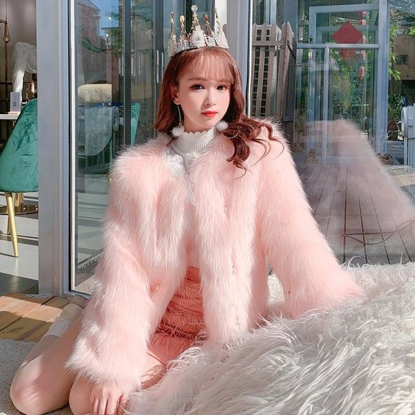 women's fur & faux 2021 women fashion warm coat female loose solid plush overcoat winter long sleeve fluffy jacket outerwear l887, Black
women's fur & faux 2021 women fashion warm coat female loose solid plush overcoat winter long sleeve fluffy jacket outerwear l887, Black
