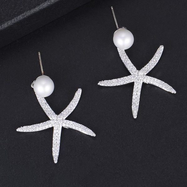 dangle & chandelier godki luxury starfish cubic zirconia bridal wedding long drop imitation pearl earrings for women boucle d'oreille f, Silver
dangle & chandelier godki luxury starfish cubic zirconia bridal wedding long drop imitation pearl earrings for women boucle d'oreille f, Silver