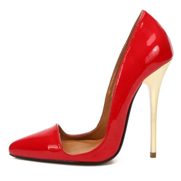 stilettos plus:40-45 46 47 48 women pointed toe sandals shallow mouth 14cm super high thin heel pumps gold bottoms shoes dress, Black
stilettos plus:40-45 46 47 48 women pointed toe sandals shallow mouth 14cm super high thin heel pumps gold bottoms shoes dress, Black