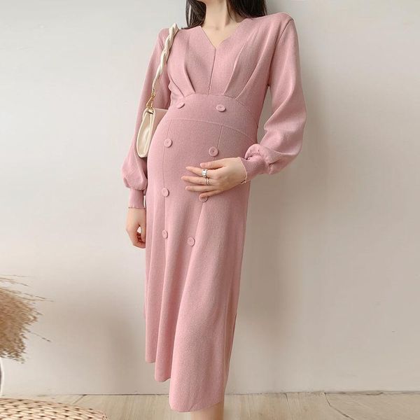 maternity dresses clothes fall/winter slim slimming sweater knitted mid-length dress with no belly, White
maternity dresses clothes fall/winter slim slimming sweater knitted mid-length dress with no belly, White