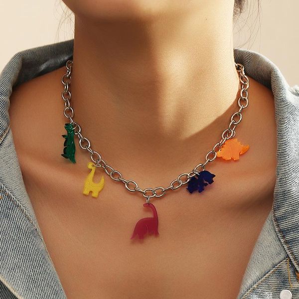 chains 2021 wholesale european and american jewelry simple chain necklace cute fun resin dinosaur, Silver
chains 2021 wholesale european and american jewelry simple chain necklace cute fun resin dinosaur, Silver