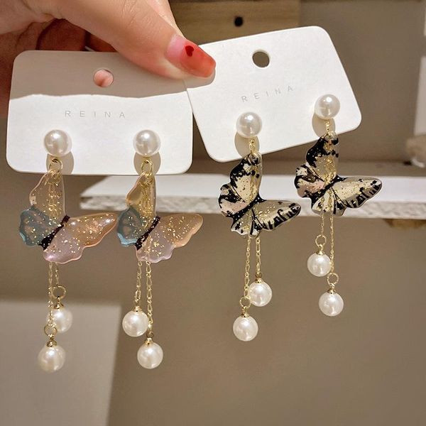 dangle & chandelier long tassels fashion pearl temperament drop earrings geometric resin butterfly modelling women, Silver
dangle & chandelier long tassels fashion pearl temperament drop earrings geometric resin butterfly modelling women, Silver