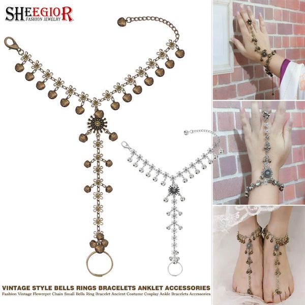 vintage bells foot bracelets for women accessories retro coin pendant finger chain ankle bracelet fashion girl's friendship gift charm, Golden;silver
vintage bells foot bracelets for women accessories retro coin pendant finger chain ankle bracelet fashion girl's friendship gift charm, Golden;silver