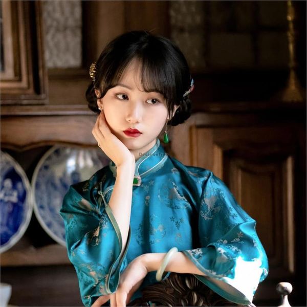 ethnic clothing 2021 vintage chinese shirts cheongsam style traditional women qipao loose, Red
ethnic clothing 2021 vintage chinese shirts cheongsam style traditional women qipao loose, Red