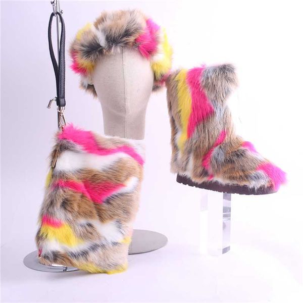 boots women's winter high platform ladies furry crossbody bag sets headband female fake fur snow fluffy rain cotton shoes, Black
boots women's winter high platform ladies furry crossbody bag sets headband female fake fur snow fluffy rain cotton shoes, Black