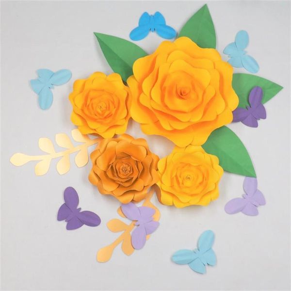 set of 4 large paper flowers decorative flower 6 leaves 8 butterflies wedding backdrops baby nursery shower decorations mix & wreaths
set of 4 large paper flowers decorative flower 6 leaves 8 butterflies wedding backdrops baby nursery shower decorations mix & wreaths