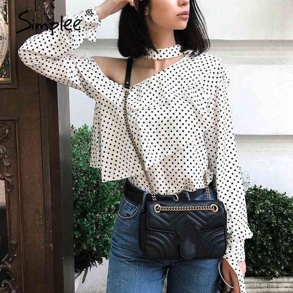 one shoulder polka dot shirt ruffle lantern sleeve vintage chiffon blouse bow women summer blouses 210414, White
one shoulder polka dot shirt ruffle lantern sleeve vintage chiffon blouse bow women summer blouses 210414, White