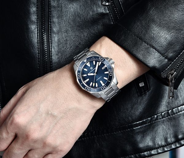 watch pagani design men automatic mechanical clock fashion military es stainless steel 100 waterproof, Slivery;brown
watch pagani design men automatic mechanical clock fashion military es stainless steel 100 waterproof, Slivery;brown