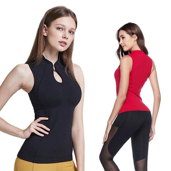 yoga outfits vest solid color retro chinese style chic stand collar running summer gym sports sleeveless workout fitness tank, White;red
yoga outfits vest solid color retro chinese style chic stand collar running summer gym sports sleeveless workout fitness tank, White;red