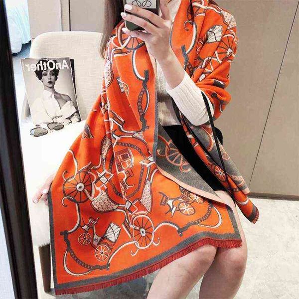 scarves classic carriage imitation cashmere autumn and winter women's warm thickened air conditioning room shawl long versatile scarf, Blue;gray
scarves classic carriage imitation cashmere autumn and winter women's warm thickened air conditioning room shawl long versatile scarf, Blue;gray