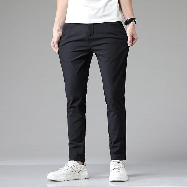 men's pants 2021 summer mens stretch korean casual slim fit elastic waist jogger business classic trousers male thin 28-38, Black
men's pants 2021 summer mens stretch korean casual slim fit elastic waist jogger business classic trousers male thin 28-38, Black