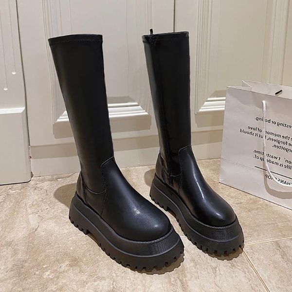 dress shoes black high boots with muffin bottom for children autumn and winter 2021 korean long tube below knee street knight 
dress shoes black high boots with muffin bottom for children autumn and winter 2021 korean long tube below knee street knight