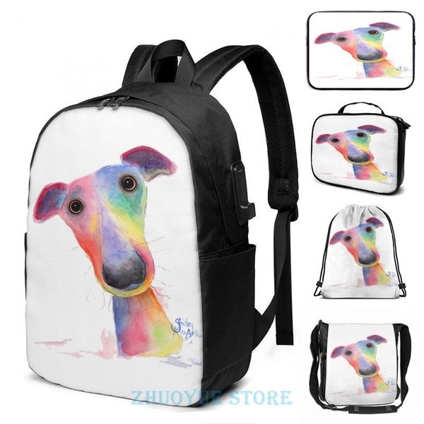 backpack whippet greyhound dog 'hank' by shirley macarthur usb charge men school bags women bag travel laptop
backpack whippet greyhound dog 'hank' by shirley macarthur usb charge men school bags women bag travel laptop