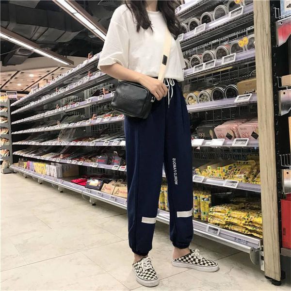 harajuku casual black blue cargo pants women elastic streetwear korean sweatpants autumn jogger trousers females women's & capris, Black;white
harajuku casual black blue cargo pants women elastic streetwear korean sweatpants autumn jogger trousers females women's & capris, Black;white