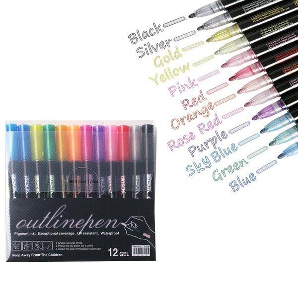 highlighters double line pen color hand account dream outline hand-painted school student stationery highlighter office marker, Black;red
highlighters double line pen color hand account dream outline hand-painted school student stationery highlighter office marker, Black;red