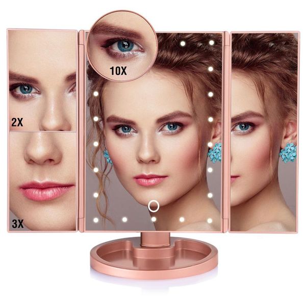 compact mirrors makeup mirror led touch screen 22 light table desk1x/2x/3x/10x magnifying vanity 3 folding adjustable
compact mirrors makeup mirror led touch screen 22 light table desk1x/2x/3x/10x magnifying vanity 3 folding adjustable