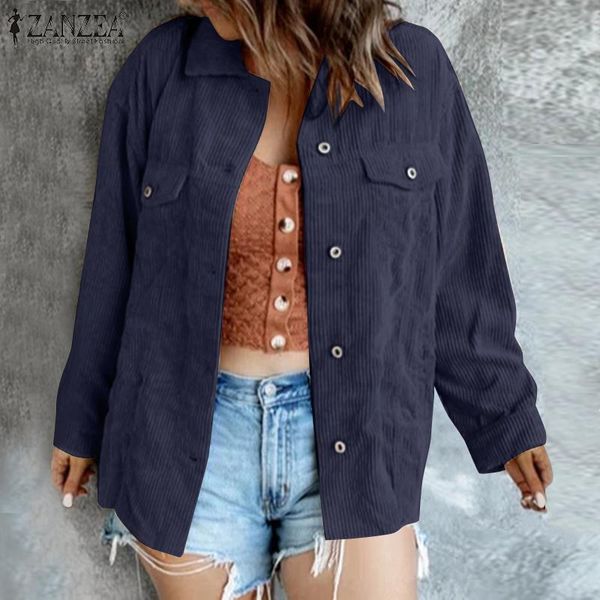 women's blouses & shirts 2022 autumn women full sleeve lapel blouse outwear button corduroy solid chemise vintage casual loose ol ele, White
women's blouses & shirts 2022 autumn women full sleeve lapel blouse outwear button corduroy solid chemise vintage casual loose ol ele, White
