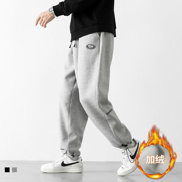 autumn winter plus velvet casual pants men's straight loose drawstring sports japanese streetwear pantalones, Black
autumn winter plus velvet casual pants men's straight loose drawstring sports japanese streetwear pantalones, Black
