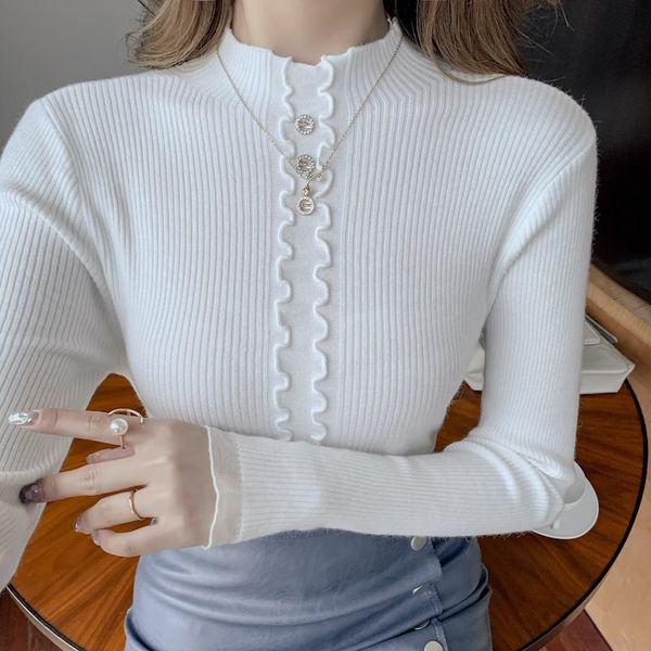 women's sweaters black white thick korean style fashion pullovers for ladies autumn winter 2021 clothing sweater blouse female coats, White;black
women's sweaters black white thick korean style fashion pullovers for ladies autumn winter 2021 clothing sweater blouse female coats, White;black