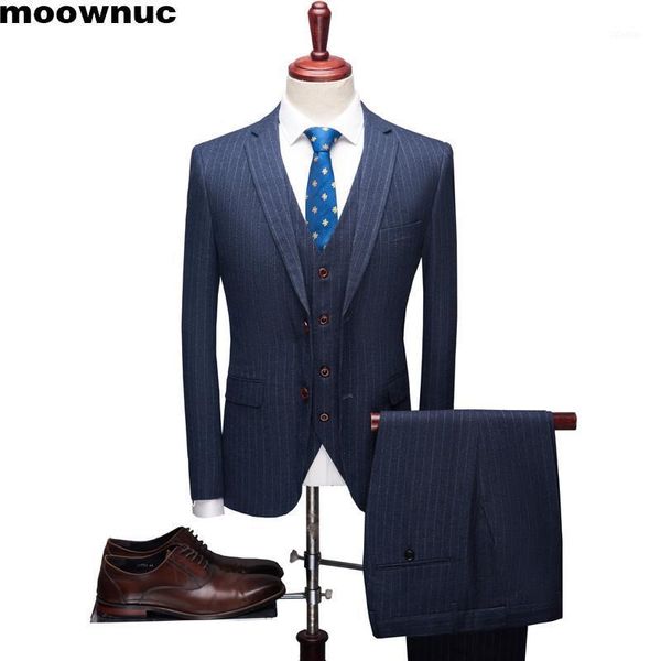 style men's suit casual set of three pieces stylish striated slim suits for men wedding dress classic & blazers, White;black
style men's suit casual set of three pieces stylish striated slim suits for men wedding dress classic & blazers, White;black