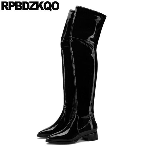 boots genuine leather shoes black big size chunky thigh high for plus women patent long winter pointed toe 12 44 over the knee
boots genuine leather shoes black big size chunky thigh high for plus women patent long winter pointed toe 12 44 over the knee