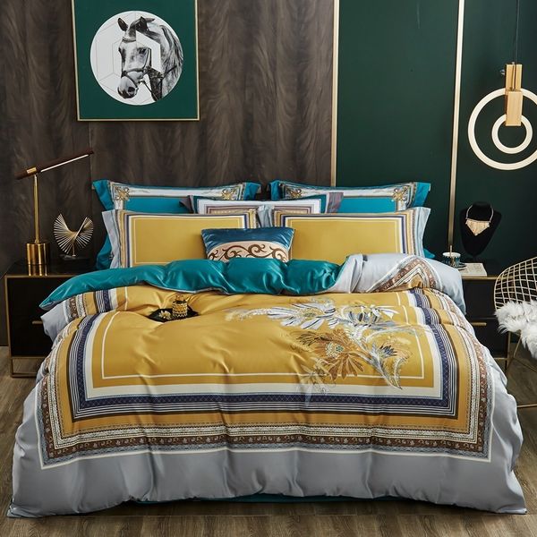 spring and summer tencel cotton printing four piece set large version fashionable bed sheet quilt cover bedding
spring and summer tencel cotton printing four piece set large version fashionable bed sheet quilt cover bedding