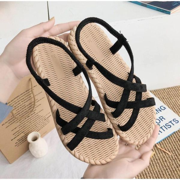 sandals women's summer ladies beach flat shoes cross roman style woman comfort slip on elastic band female footwear 2021, Black
sandals women's summer ladies beach flat shoes cross roman style woman comfort slip on elastic band female footwear 2021, Black