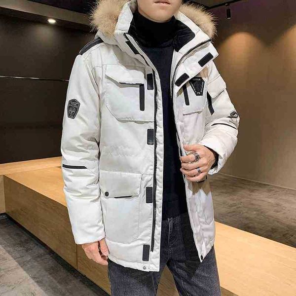 down jacket men's medium length 2021 winter new outdoor work clothes canadian couple goose parka thick coat, Black
down jacket men's medium length 2021 winter new outdoor work clothes canadian couple goose parka thick coat, Black