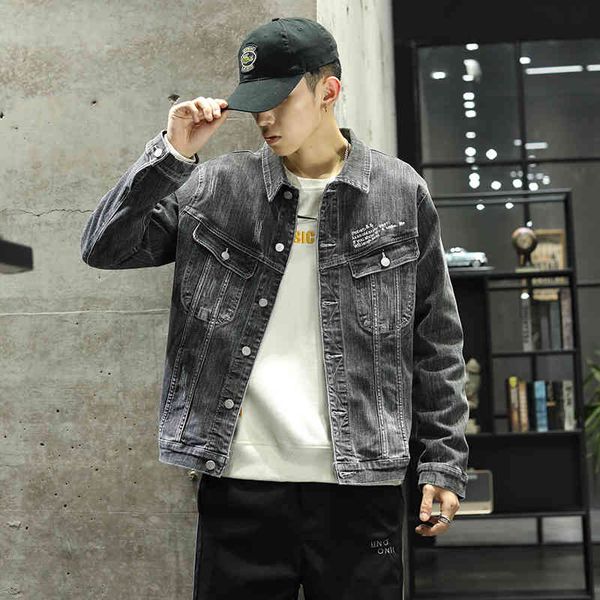 jackets 2021 spring and autumn men's blue gray denim jacket fashion casual cotton elasticity jeans coat male brand clothes, Black;brown
jackets 2021 spring and autumn men's blue gray denim jacket fashion casual cotton elasticity jeans coat male brand clothes, Black;brown