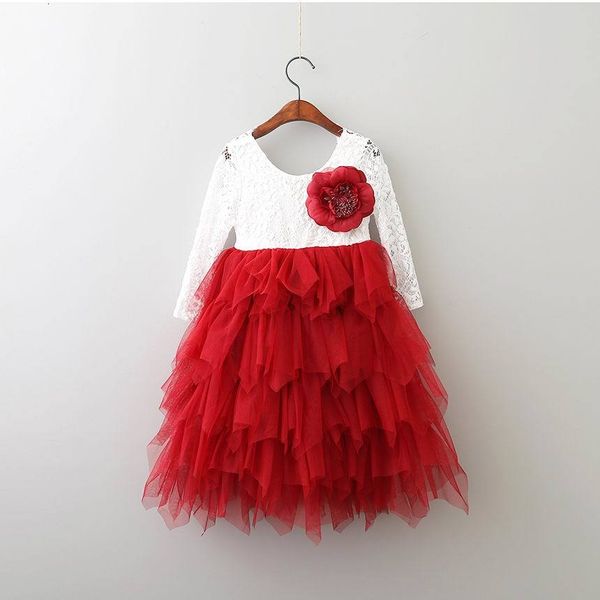 girl's dresses retail girls lace flower tiered tulle maxi long sleeve princess for wedding party children clothes 1-10y e17104 97zu, Red;yellow
girl's dresses retail girls lace flower tiered tulle maxi long sleeve princess for wedding party children clothes 1-10y e17104 97zu, Red;yellow