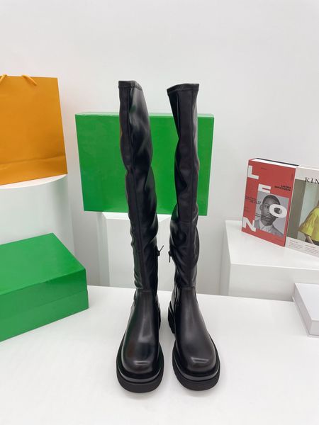 designer over knee boots warm and wear-resistant velvet leather side zipper thick soled shoes trousers coat fashion, Black
designer over knee boots warm and wear-resistant velvet leather side zipper thick soled shoes trousers coat fashion, Black