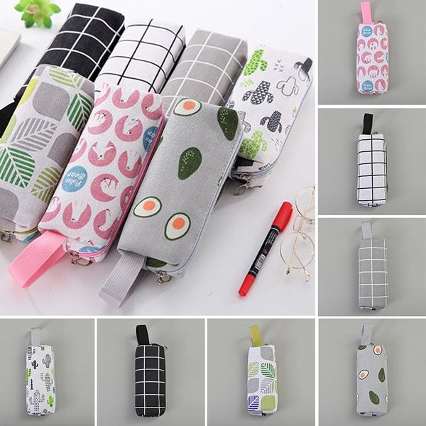 cosmetic bags & cases 1 pieces kawaii plaid pen pencil case bag canvas school stationary receive black tools makeup pouch cosmetics
cosmetic bags & cases 1 pieces kawaii plaid pen pencil case bag canvas school stationary receive black tools makeup pouch cosmetics