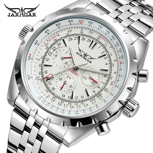 wristwatches jaragar 2021 blue glass design automatic watch for men stainless steel date clock luminous business mechanical wristwatch, Slivery;brown
wristwatches jaragar 2021 blue glass design automatic watch for men stainless steel date clock luminous business mechanical wristwatch, Slivery;brown