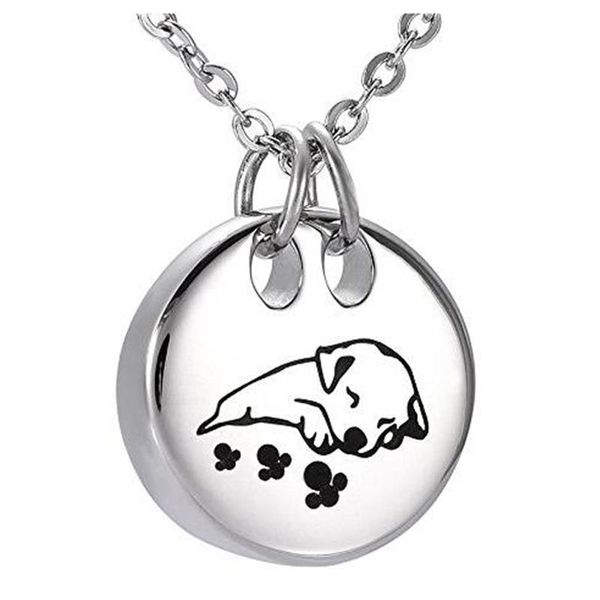 pet dog memorial urn locket cremation jewelry stainless steel pendant necklace 2 colors necklaces, Silver 
pet dog memorial urn locket cremation jewelry stainless steel pendant necklace 2 colors necklaces, Silver
