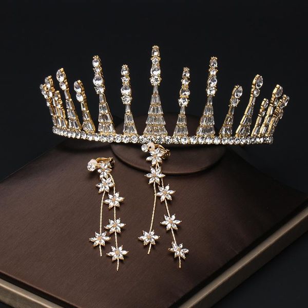 other 2021 korean noble temperament bridal crown party hair girls performance princess, Golden;white
other 2021 korean noble temperament bridal crown party hair girls performance princess, Golden;white