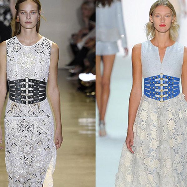 belts brand design vintage metal ring belt gold ladies women female fashion rivet wide waist elastic 5 straps pu, Black;brown
belts brand design vintage metal ring belt gold ladies women female fashion rivet wide waist elastic 5 straps pu, Black;brown