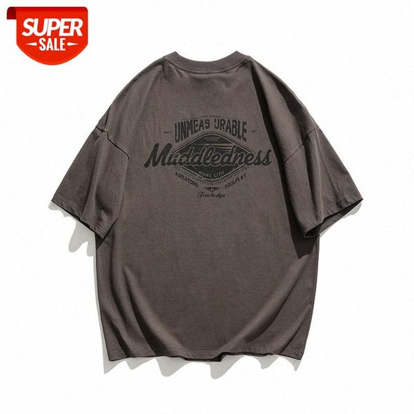 back print short-sleeved t-shirt men's japanese round neck half-sleeved #rd9f, White;black
back print short-sleeved t-shirt men's japanese round neck half-sleeved #rd9f, White;black