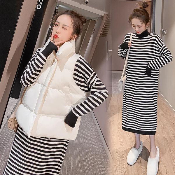 pregnant woman breastfeeding autumn and winter korean style high collar striped knitted sweater nursing dress fashion suit maternity dresses, White
pregnant woman breastfeeding autumn and winter korean style high collar striped knitted sweater nursing dress fashion suit maternity dresses, White