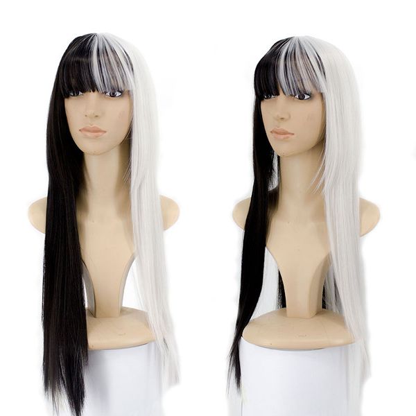 european and american style wig womens long straight hair mid-length bangs black white anime cosplay role
european and american style wig womens long straight hair mid-length bangs black white anime cosplay role