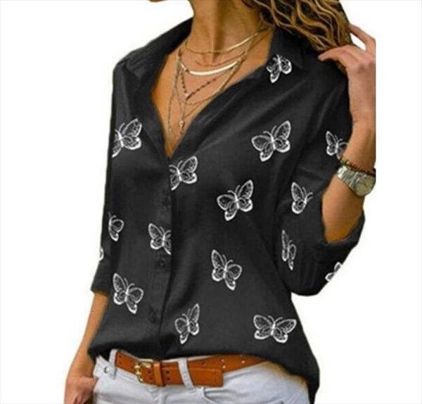fashion butterfly digital print womens shirts long sleeve turn down collar casual work shirt elegant, White
fashion butterfly digital print womens shirts long sleeve turn down collar casual work shirt elegant, White