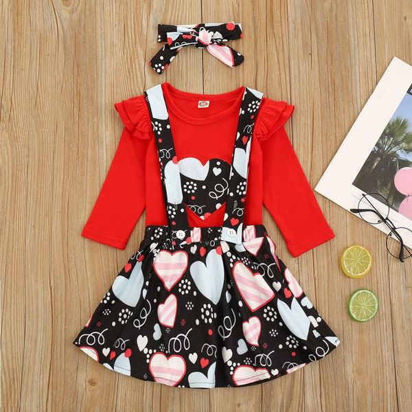 sets for girls toddler baby valentine's day hearts +suspender skirts headbands outfits children's clothing, White
sets for girls toddler baby valentine's day hearts +suspender skirts headbands outfits children's clothing, White