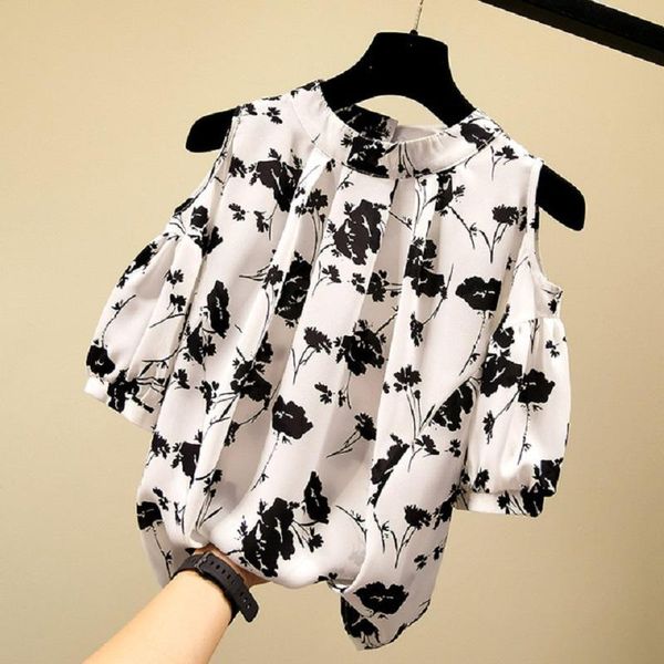 brand women's blouses summer chiffon shirt casual short sleeve print sweet shirts korean ladies blusas mujer black &, White
brand women's blouses summer chiffon shirt casual short sleeve print sweet shirts korean ladies blusas mujer black &, White