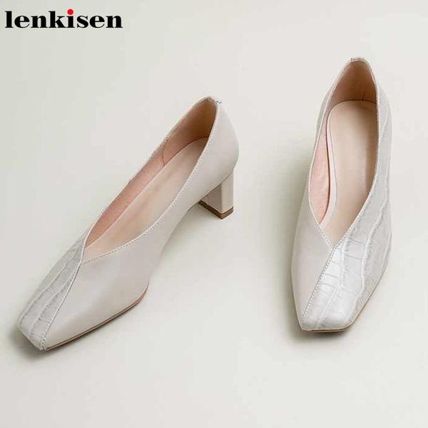 dress shoes lenkisen genuine leather patchwork simple delicate ladies square toe high heels women fashion daily wear slip on pumps l17, Black
dress shoes lenkisen genuine leather patchwork simple delicate ladies square toe high heels women fashion daily wear slip on pumps l17, Black