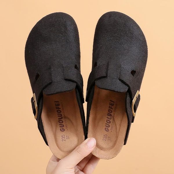slippers autumn closed toe cork casual women buckle non-slip comfortable outside slide slip on shoe flat with, Black
slippers autumn closed toe cork casual women buckle non-slip comfortable outside slide slip on shoe flat with, Black