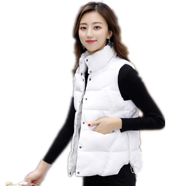 women's vests autumn winter women short vest2021stand-collar down cotton waistcoat button vest female outerwear casual mujer q602, Black;white
women's vests autumn winter women short vest2021stand-collar down cotton waistcoat button vest female outerwear casual mujer q602, Black;white