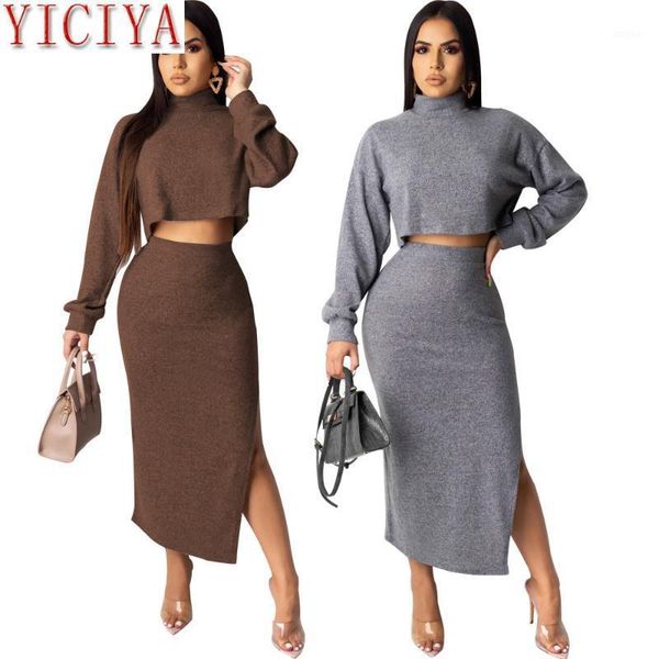piece set casual knitted tracksuit women turtleneck and split skirt winter suit elegant matching sets club outfits two dress, White
piece set casual knitted tracksuit women turtleneck and split skirt winter suit elegant matching sets club outfits two dress, White