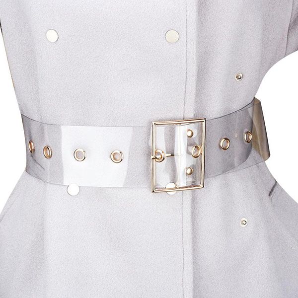 belts wide clear cummerbunds strap for women fashion metal buckle pin belt dress coat corset transparent waistband clothes accessories, Black;brown
belts wide clear cummerbunds strap for women fashion metal buckle pin belt dress coat corset transparent waistband clothes accessories, Black;brown